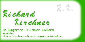 richard kirchner business card